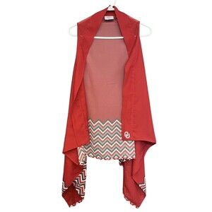 Oklahoma Sooners OU Women’s L/XL Sheer Sleeveless Open Front Cardigan Topper